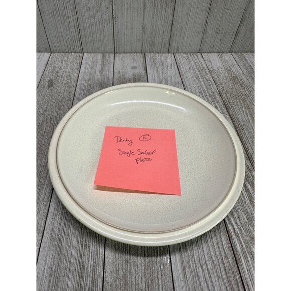 Vtg Denby Energy Salad Plate White Cream Stoneware England 7.25"DIA Retired K - Picture 6 of 6